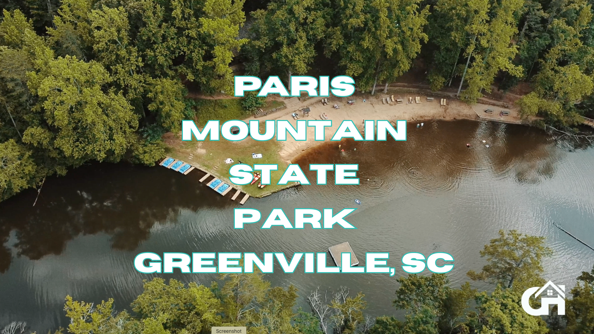 Scenic view of Lake Placid at Paris Mountain State Park in Greenville SC