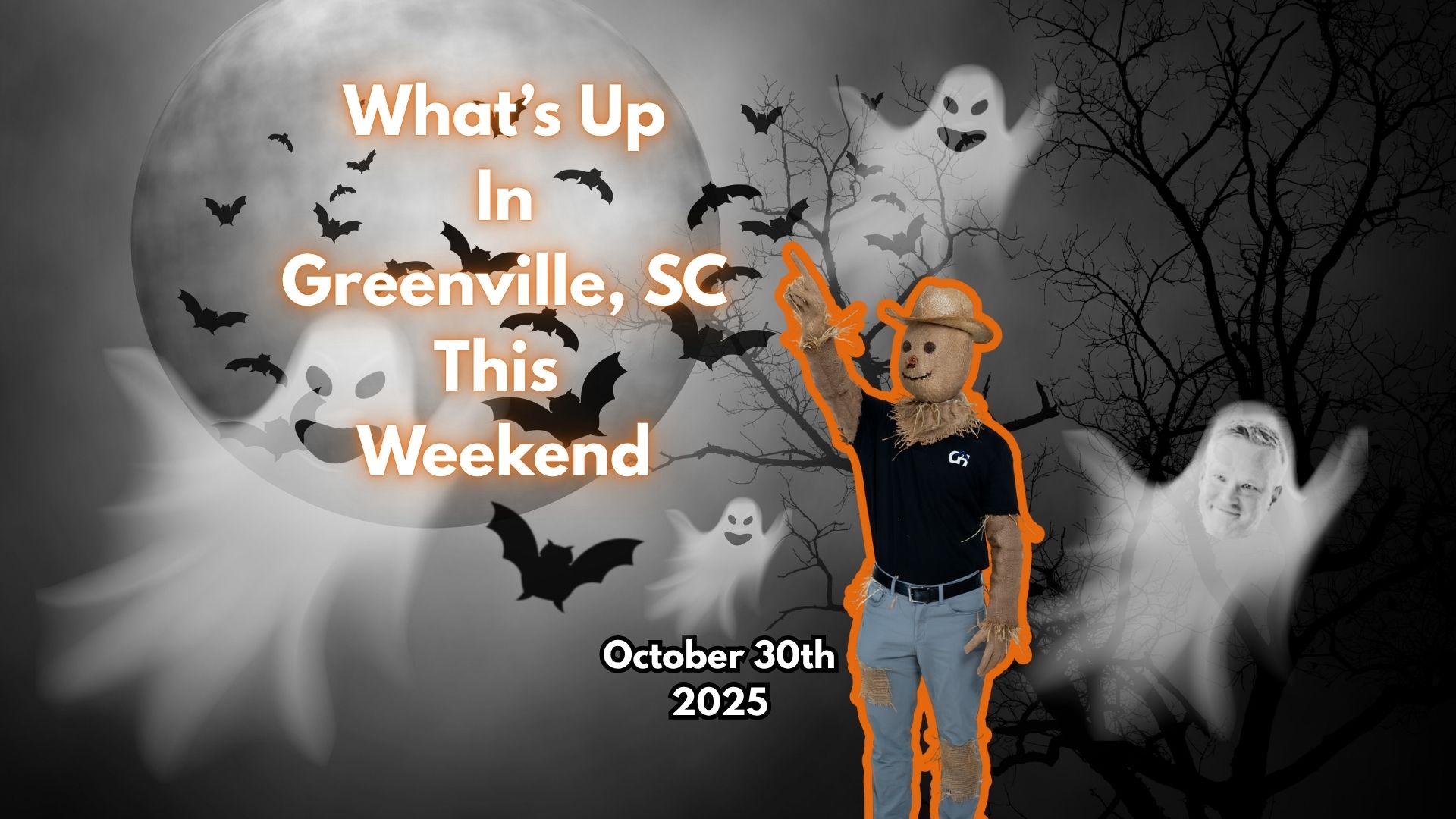 Families enjoying Greenville Halloween weekend events at Boo in the Zoo, Gather GVL, and Falls Park under Halloween decorations in downtown Greenville SC.