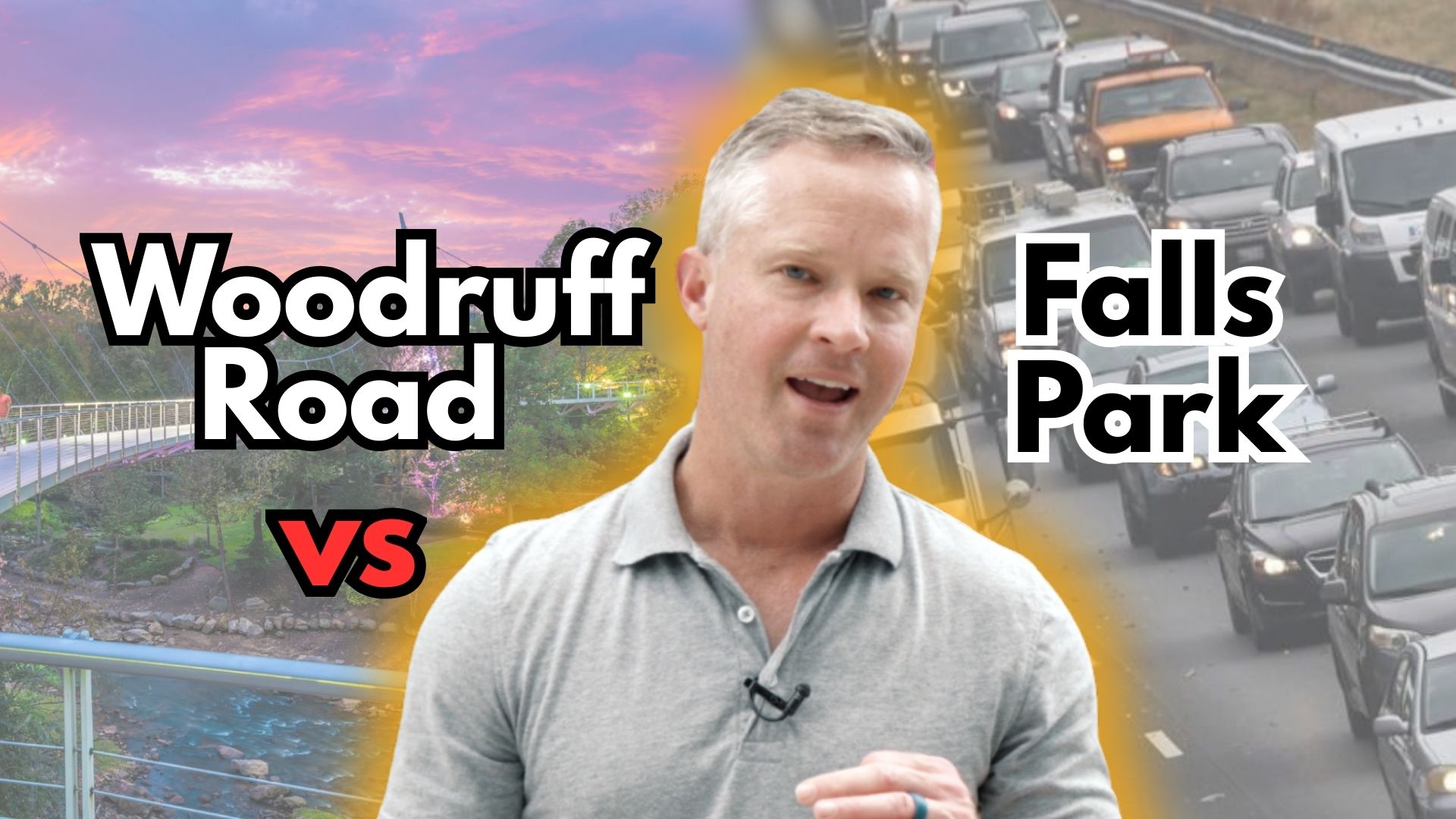 Realtor on a video call explaining Greenville SC neighborhoods on a map